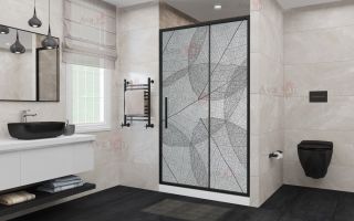 Душевая дверь в нишу AvaCan FB 160-180 MT чёрный